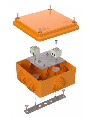 Коробка огнестойкая 100х100х50 (40-0300-FR2.5-4). Коробка огнестойкая для открытой установки. Промрукав во Владимире