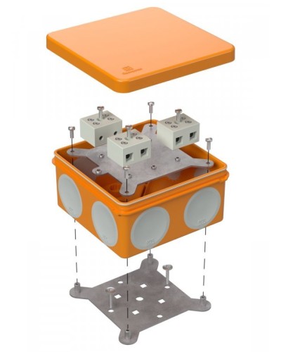Коробка огнестойкая 100х100х50 (60-0300-FR10.0-6). Коробка огнестойкая для открытой установки. Промрукав во Владимире