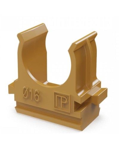 Крепёж-клипса для труб АБС-пластик бук D16 (100 шт) (PR13.0045). Крепление для труб ПВХ. Промрукав во Владимире