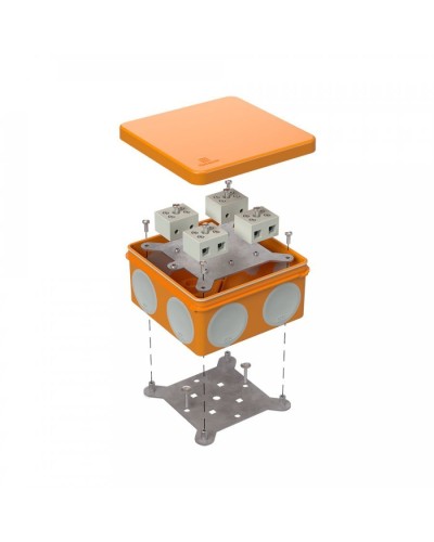Коробка огнестойкая 100х100х50 (60-0300-FR10.0-8). Коробка огнестойкая для открытой установки. Промрукав во Владимире