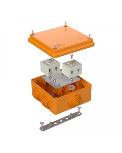 Коробка огнестойкая 100х100х50 для о/п (40-0300-FR10.0-4). Коробка огнестойкая для открытой установки. Промрукав во Владимире
