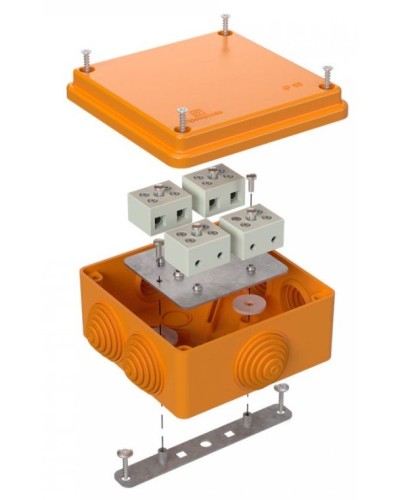 Коробка огнестойкая 100х100х50 для о/п (40-0300-FR2.5-8). Коробка огнестойкая для открытой установки. Промрукав во Владимире