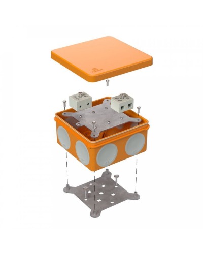 Коробка огнестойкая 60-0300-FR2.5-4 Е15-Е120 100х100х50. Коробка огнестойкая для открытой установки. Промрукав во Владимире