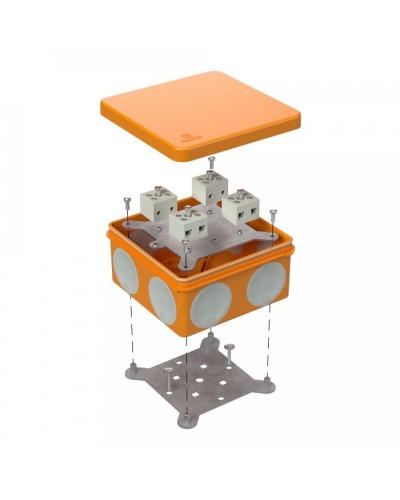 Коробка огнестойкая 100х100х50 (60-0300-FR2.5-8). Коробка огнестойкая для открытой установки. Промрукав во Владимире