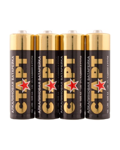 СТАРТ LR6-SH4-BOX (1,5 В, AA, LR6), упак. 4 шт.. Алкалиновые батарейки. СТАРТ во Владимире
